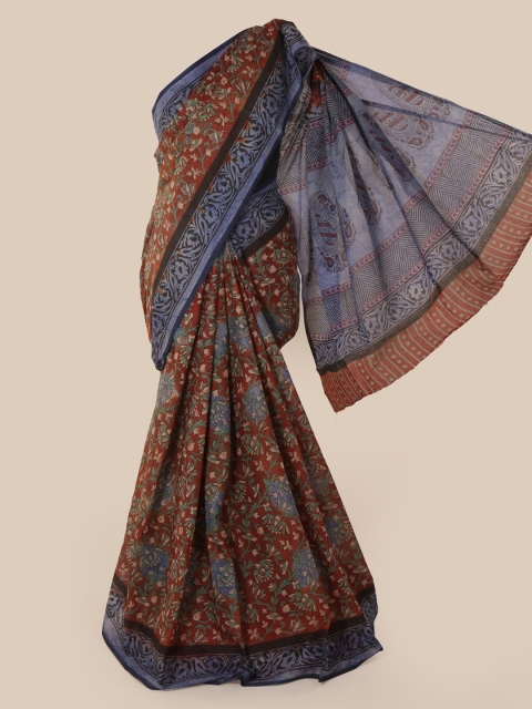 

Pothys Brown Printed Saree