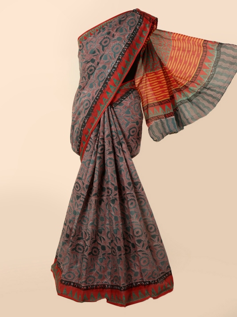 

Pothys Brown Printed Pure Cotton Saree