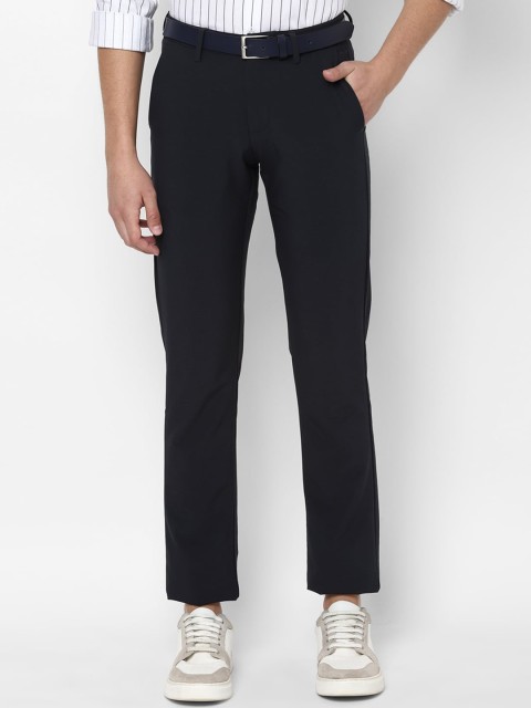 

Allen Solly Men Navy Blue Slim Fit Solid Regular Trousers