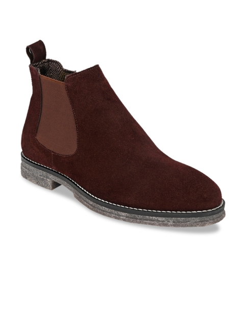 

Delize Men Brown Suede Flat Boots