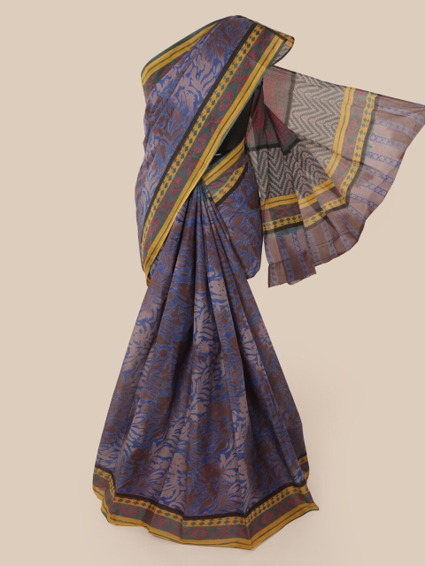 

Pothys Blue Printed Saree