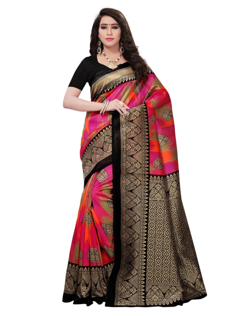 

KALINI Multicoloured Printed Poly Silk Saree, Multi