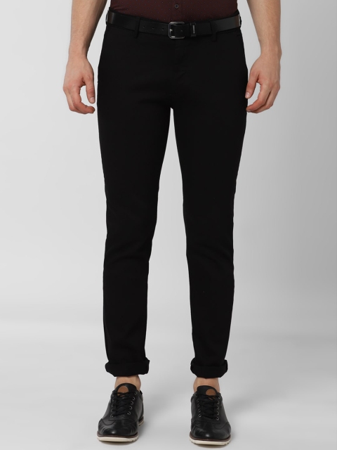 

Peter England Casuals Men Black Slim Fit Solid Regular Trousers