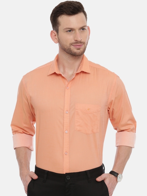 

CROYDON Men Orange Regular Fit Solid Casual Shirt