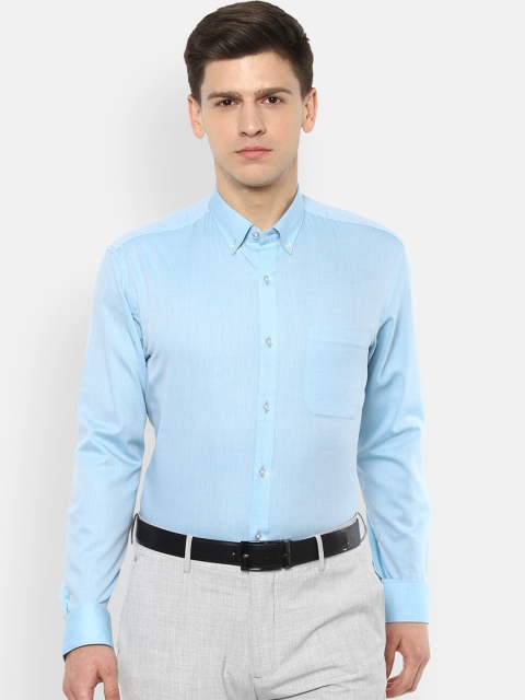 

Louis Philippe Men Blue Slim Fit Solid Casual Shirt