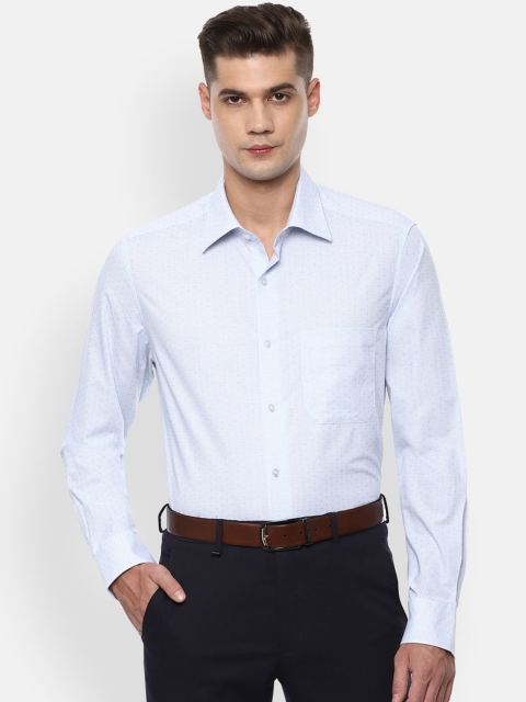 

Louis Philippe Men Blue Regular Fit Checked Casual Shirt
