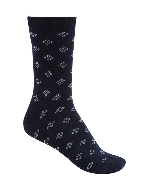 

RICHARD PARKER by Pantaloons Men Navy Blue & White Patterned Calf Length Socks