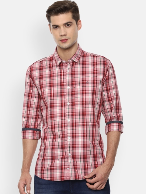 

Louis Philippe Jeans Men Red & White Slim Fit Checked Casual Shirt