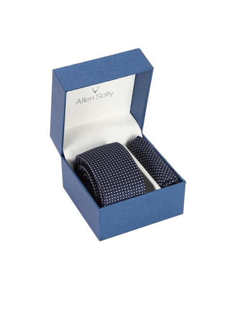 

Allen Solly Men Navy Blue & White Printed Accessory Gift Set