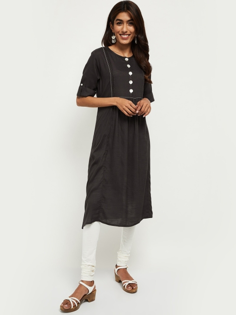 

max Women Grey Kurta