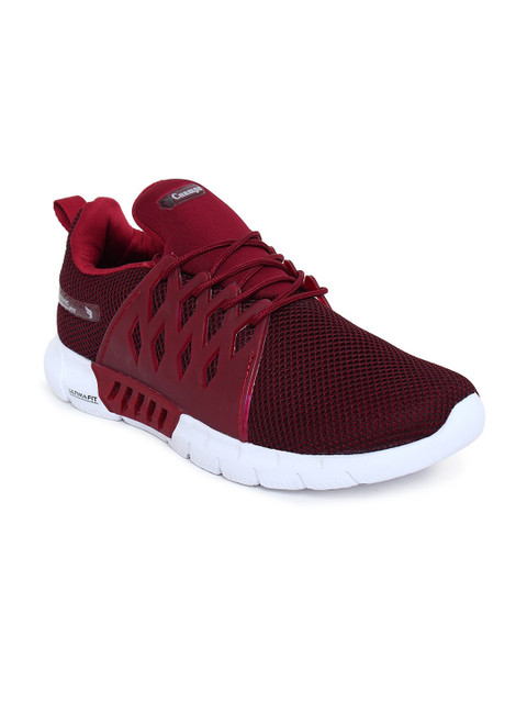 

Champs Men Burgundy Mesh Running Shoes