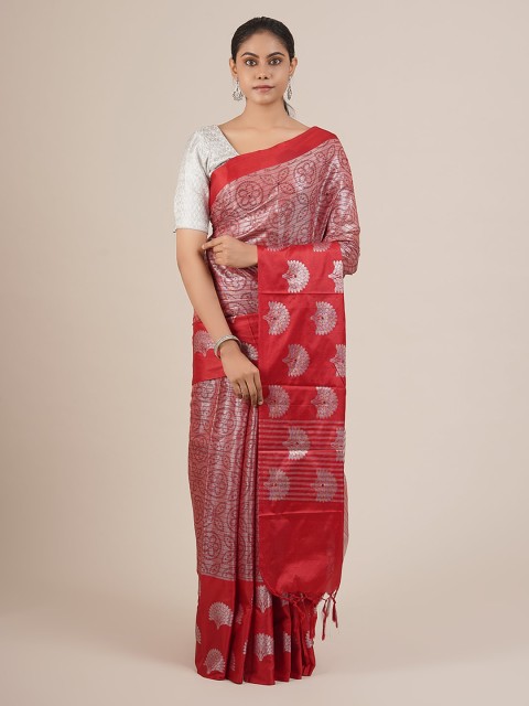 

Pothys Pink Printed Tissue Saree