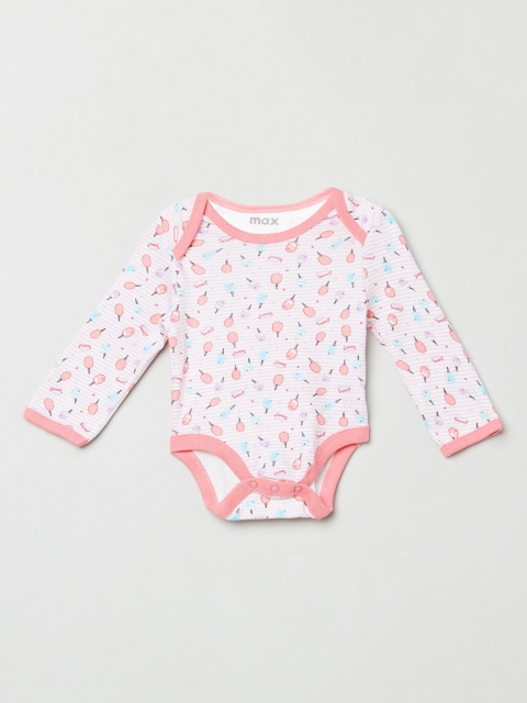 

max Infant Girls Multicoloured 4 Pc Printed Baby Apparel Gift Set, Multi