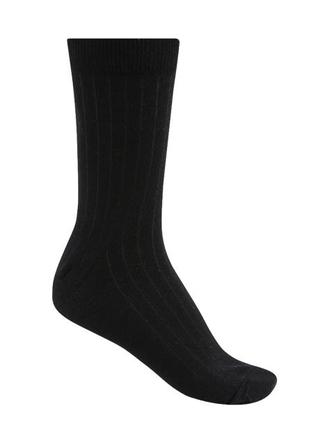 

RICHARD PARKER by Pantaloons Men Black Self-Striped Calf-Length Socks