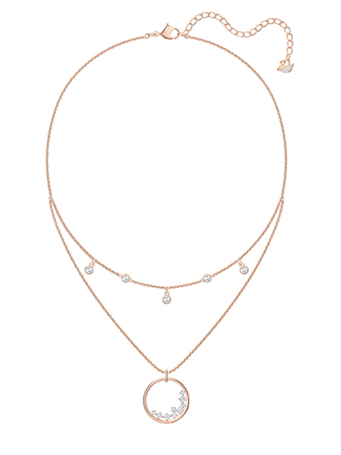 

SWAROVSKI Rose-Gold-Plated & White Crystal North Double Necklace