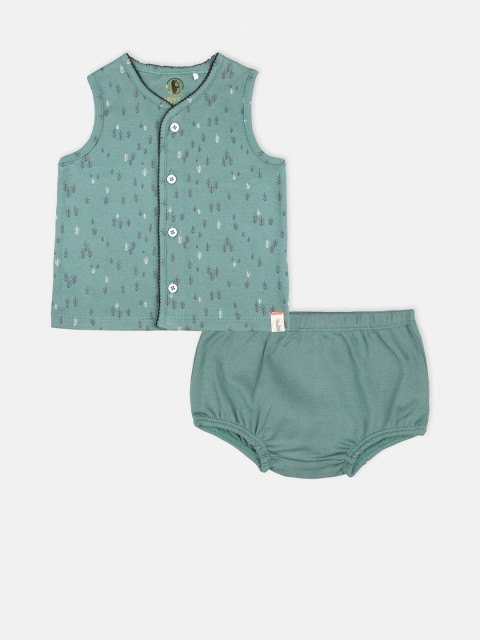 

Babysafe Girls Green Printed Top with Shorts