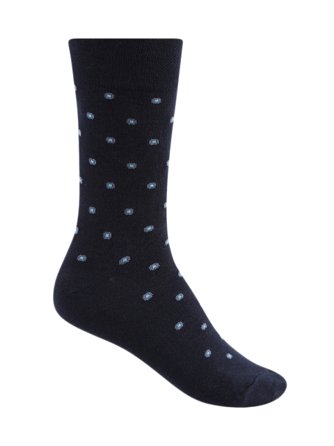 

RICHARD PARKER by Pantaloons Men Navy Blue Patterned Calf-Length Socks