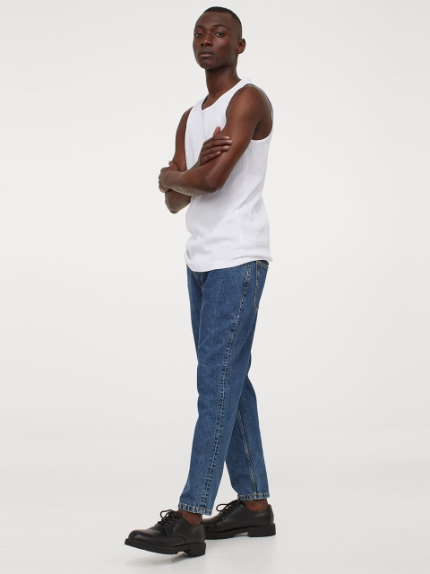 

H&M Men White 2-Pack Slim Fit Vest Tops
