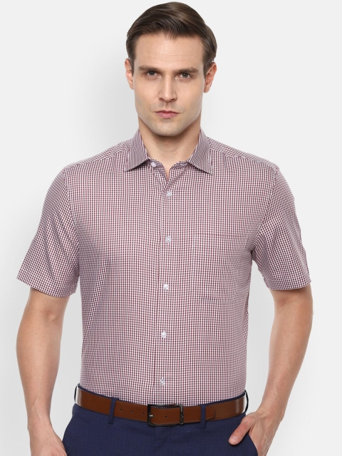 

Louis Philippe Men Maroon Regular Fit Checked Casual Shirt