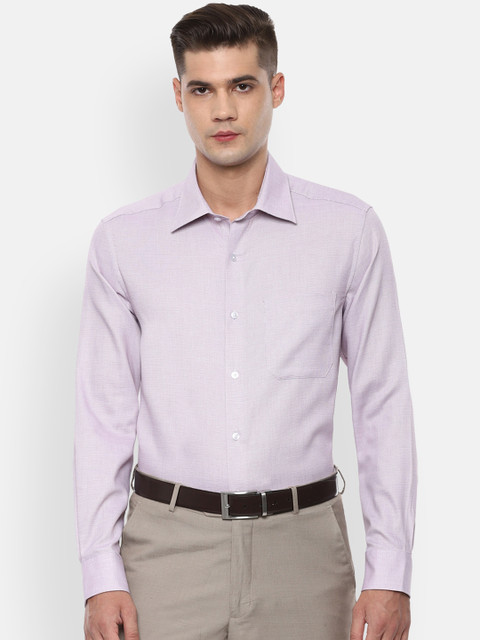 

Louis Philippe Men Pink Regular Fit Self Design Casual Shirt