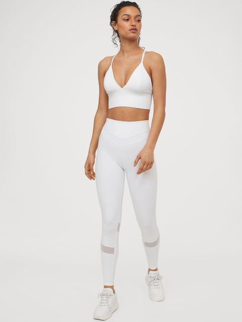 

H&M Women White Solid High Waist Tights