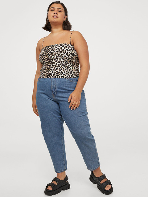 

H&M+ Women Multicoloured Draped Strappy Top, Multi