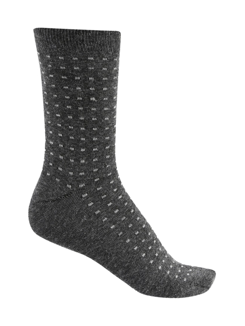 

RICHARD PARKER by Pantaloons Men Charcoal Grey & White Patterned Calf-Length Socks
