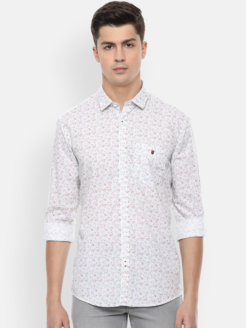 

Louis Philippe Sport Men White Slim Fit Printed Casual Shirt