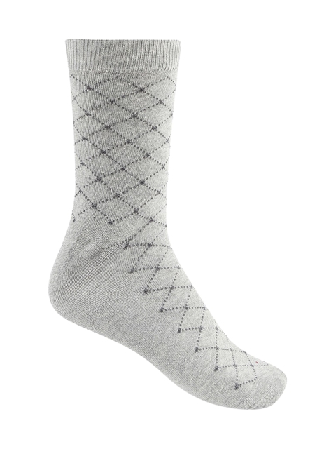 

RICHARD PARKER by Pantaloons Men Grey Patterned Calf-Length Socks