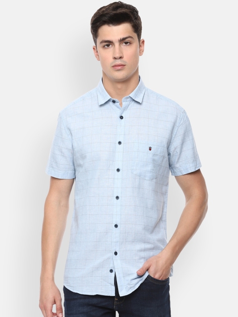 

Louis Philippe Sport Men Blue Slim Fit Checked Casual Shirt
