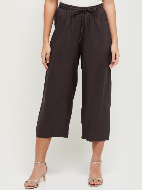 

max Women Brown Regular Fit Solid Culottes