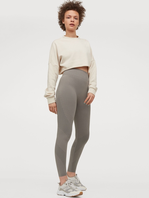 

H&M Womens Grey High Waist Seamless tights