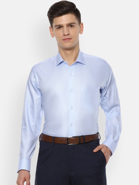 

Van Heusen Men Blue Regular Fit Self Design Formal Shirt