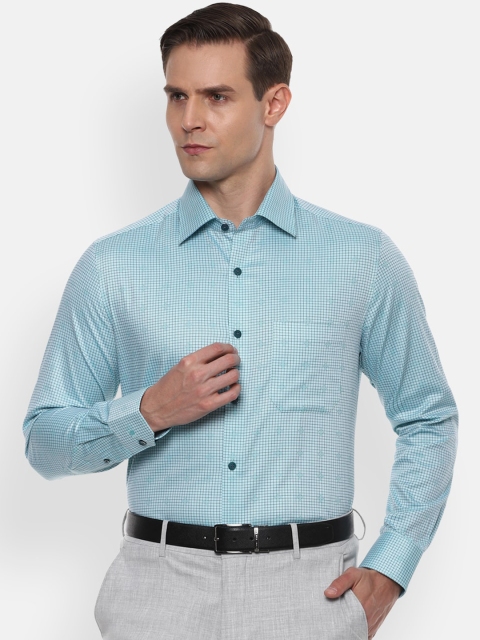 

Louis Philippe Men Blue Regular Fit Self Design Casual Shirt