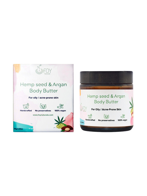 

FOY Naturals Hemp Seed & Argan Body Butter - 75 g, White