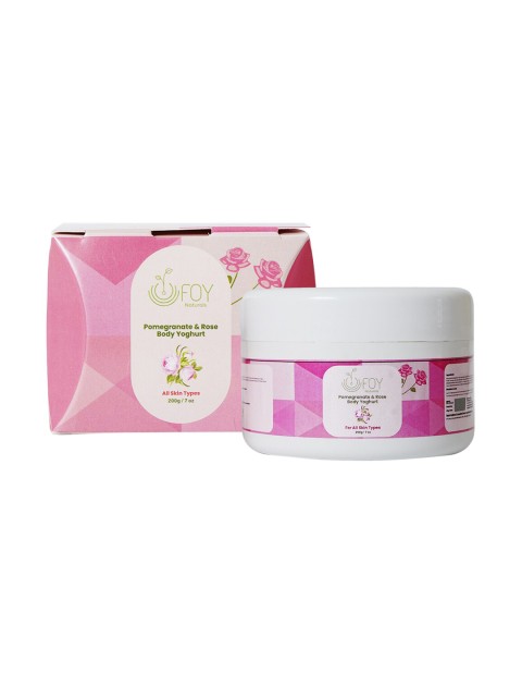 

FOY Naturals Pomegranate & Rose Body Yoghurt For All Skin Types - 200 g, Pink