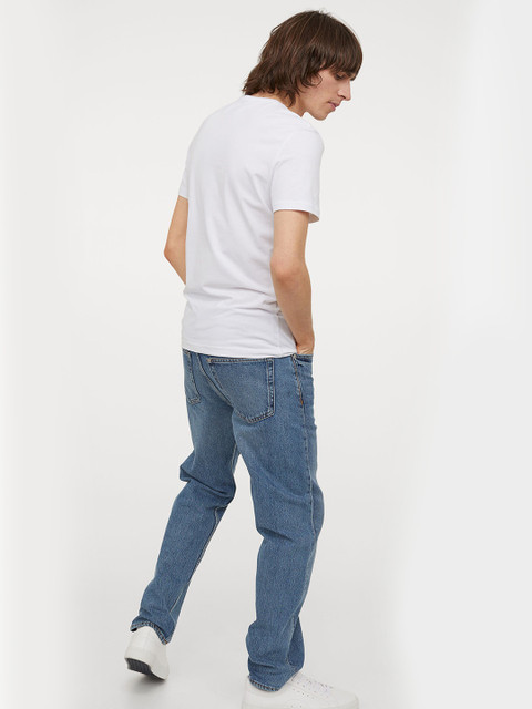 

H&M Men White 2-Pack Solid COOLMAX T-shirts