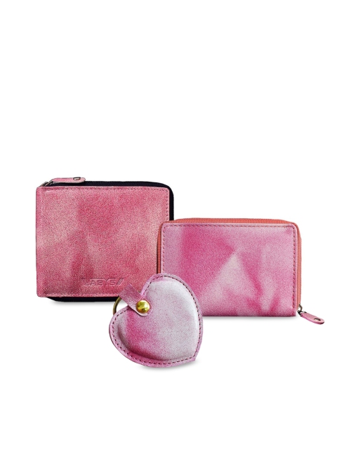

ABYS Men Pink Genuine Leather Accessory Gift Set