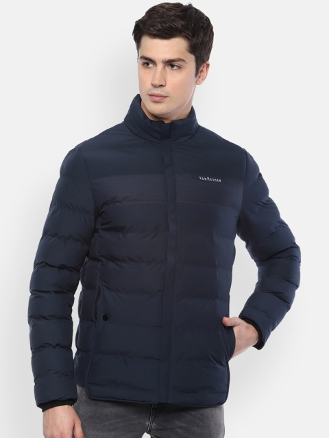 

Van Heusen Men Navy Blue Solid Puffer Jacket