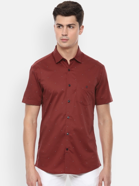 

Louis Philippe Sport Men Maroon Slim Fit Printed Casual Shirt