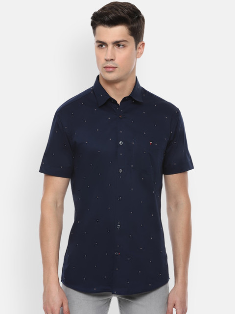 

Louis Philippe Sport Men Navy Blue Slim Fit Printed Casual Shirt