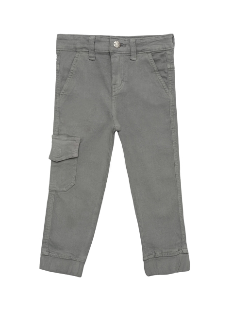 

Kid Studio Boys Grey Relaxed Regular Fit Solid Joggers