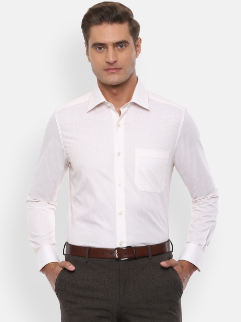 

Louis Philippe Men White Regular Fit Striped Casual Shirt