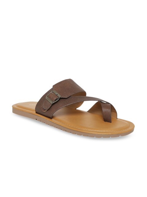 

BYFORD by Pantaloons Men Brown Solid One Toe Flats