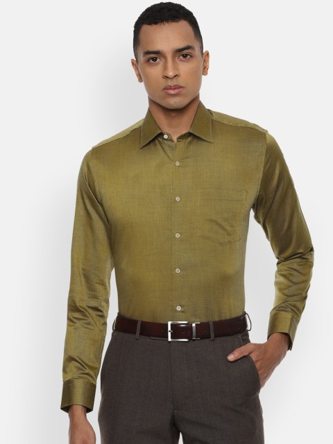 

Van Heusen Men Green Slim Fit Solid Formal Shirt