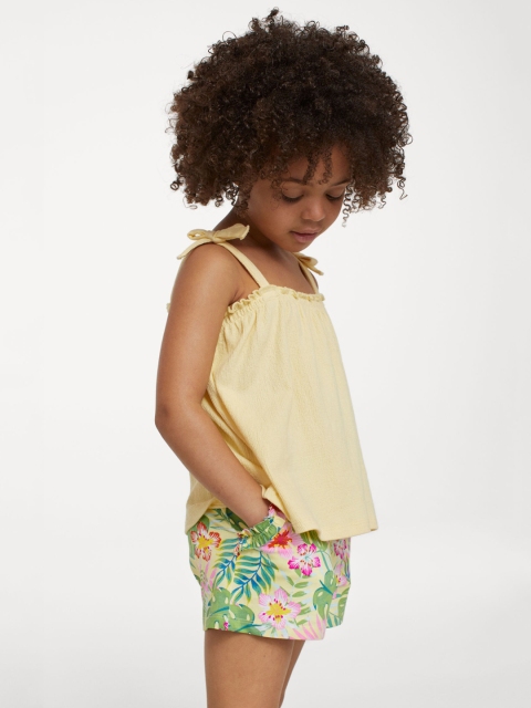 

H&M Girls Multicoloured Patterned Cotton Jersey Shorts, Multi