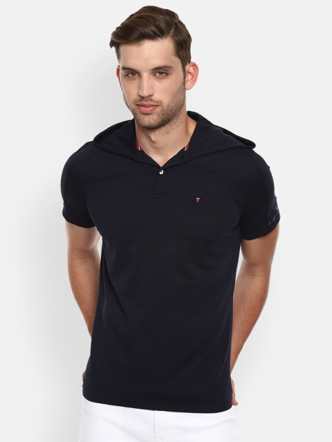 

Louis Philippe Sport Men Black Solid Polo Collar T-shirt