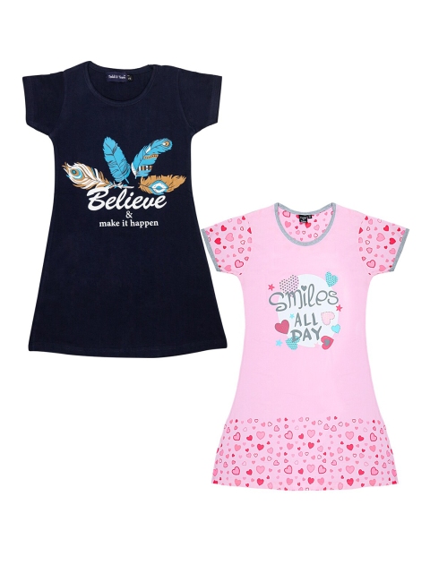 

Todd N Teen Pack of 2 Multicoloured Printed Nightdress, Multi