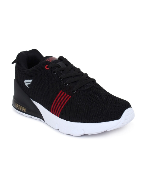 

Champs Men Black Mesh Mid-Top Running Shoes