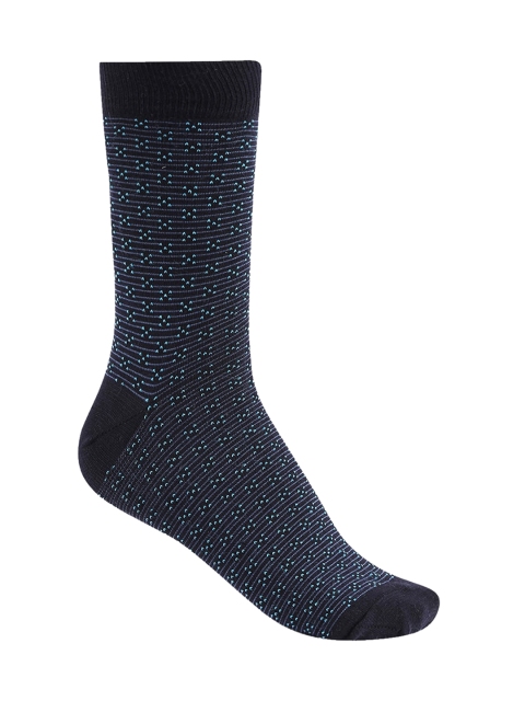 

RICHARD PARKER by Pantaloons Men Blue Patterned Calf Length Socks